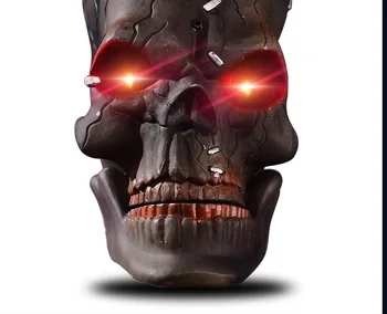 Halloween craniu electric LED gura mută control vocal Casa Bantuita înfricoșător
