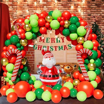 Crăciun Balon Arc De Aur Verde Roșu Cutie De Bomboane Ghirlanda Baloane Con Explozie De Stele, Baloane Folie Anul Nou, Crăciunul Partid Decor