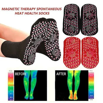 2 BUC Turmalina Magnetic Ciorap Auto-Încălzire Terapie Magnet Sosete Unisex Cald de Îngrijire a Sănătății Șosete Anti-oboseala Masaj Reper Nou