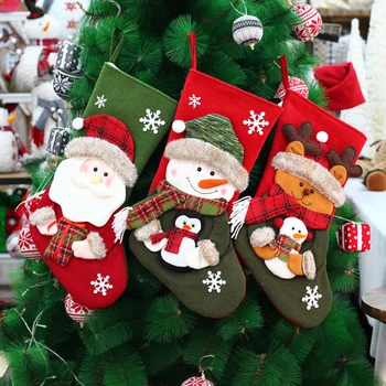 Șosete Crăciun Sac De Cadouri În Vârstă De Zăpadă Elan Decorative Provizii De Crăciun Pandantiv Candy Bag