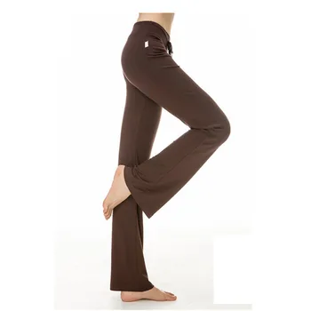 2021 Noi Femeile Pantaloni de Yoga Solidă Cordon Talie Mare Yoga Jambiere Dans de Fitness Lady Pantaloni Sport Largi Sport Uzura S-3XL