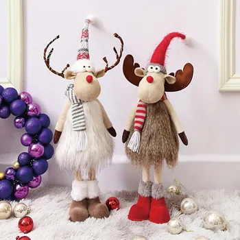 2022 Navidad Păpuși Crăciun Ren de crăciun, decorațiuni pentru bradul de Crăciun Figurine de Anul Nou Cadou Regalos De Navidad Pentru Acasă