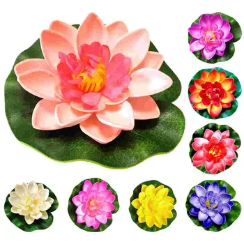 Lotus Floare Artificială Plutitoare Fals Lotus-Floarea Micro Peisaj de Flori False Flores Scena de Dans Recuzită DIY Consumabile