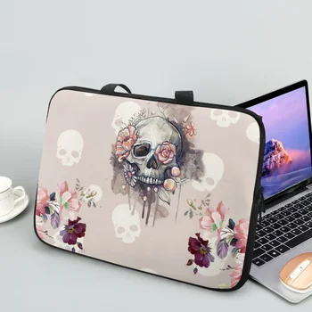 Horror de Halloween Cadou Craniu Rose Design de Moda Tableta Sac 10 12 13 15 17Inch Calculator Laptop Saci Caz de Călătorie Portabil Husă