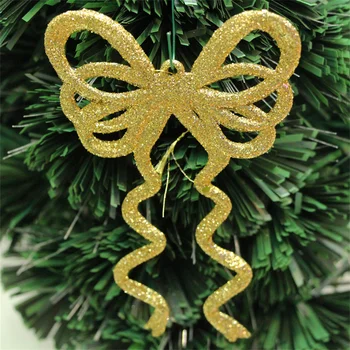 1 BUC Decorațiuni pentru Bradul de Crăciun Consumabile Culori Arc Formă de Fluture Crăciun Ornament 14X9CM Sclipici Pulbere Petrecerea Sărbătorilor Pandantive