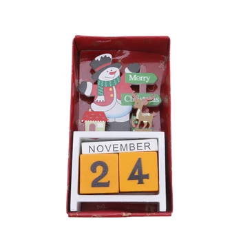 Noua Din Lemn De Brad De Crăciun Pandantiv Digital Cu Calendar De Birou Office Ambarcațiuni Ornamente Decor Petrecere Cadouri De Înaltă Calitate