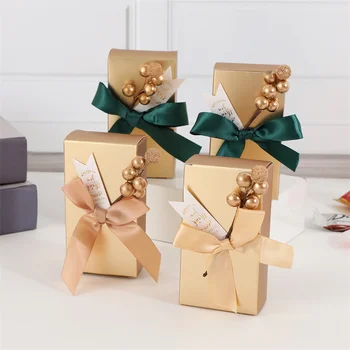 Cutie cadou de Culoare Solidă Lumânare DIY Cutii de Bomboane de Ciocolată Hartie Ambalare Cadouri de Nunta pentru Oaspeții Copil de Dus Petrecere de Crăciun Favoare