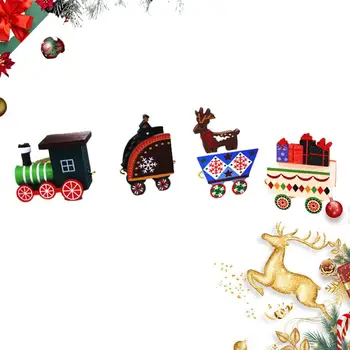 Tren De Crăciun Decoratiuni Din Lemn De Crăciun Tren Pandantiv Dragut Din Lemn Mini Tren Draperii Decoratiuni Pentru Pomul De Crăciun Perete