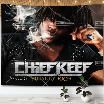 Chief Keef În Cele Din Urmă Bogat Album Tapiserie De Perete Decor Steaguri Estetice Living Decoratiuni Hip Pop Tapiserii De Mari Dimensiuni Covoare