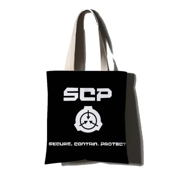 SCP Secure Conține Proteja cosplay saci de panza 3D Geantă de Umăr geantă de mână, geantă de cumpărături