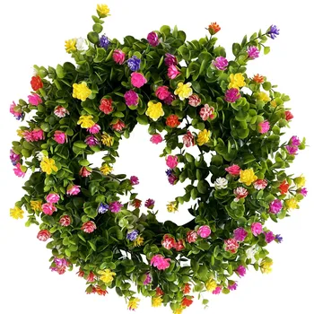 Sârmă pentru Cununa de a Face Artificial Verde Coroană de flori Pentru Decorarea Ușa de Perete Și Ferestre Simulare Flori Roz Advent Coroană de Metal