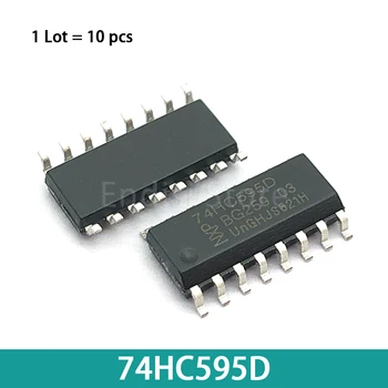 10BUC 74HC595D 74HC595D,118 POS-16 8-bit în serie în serie sau paralel-out registru de deplasare de ieșire oarba; 3-stat