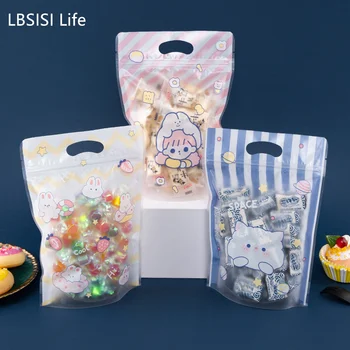 LBSISI Viața Transparent Bomboane Pungă de Plastic, ambalaje de Ciocolată, Pâine, Cookie-uri de Anul Nou pentru Copii Petrecere de Nunta de Decorare Suppliy 50pcs