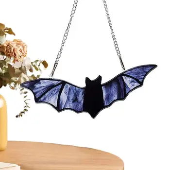 Decorative Bat Vitraliu Lilieci De Halloween Gotica Decoratiuni Piscină Interioară Sticlă Acrilică Realiste De Halloween