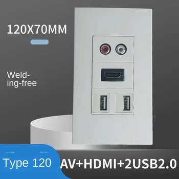Două USB 2.0 montat pe perete panouri pentru American audio AV înaltă definiție HDMI date