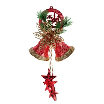 Clopote De Crăciun Pandantiv Roșu Și Auriu Vintage Ornamente De Crăciun Acasă Decorare Pom De Crăciun Decorare